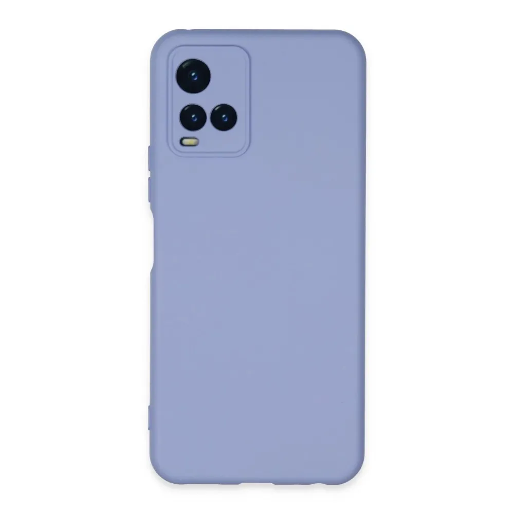 Newface Vivo Y21S Kılıf Nano içi Kadife Silikon - Lila