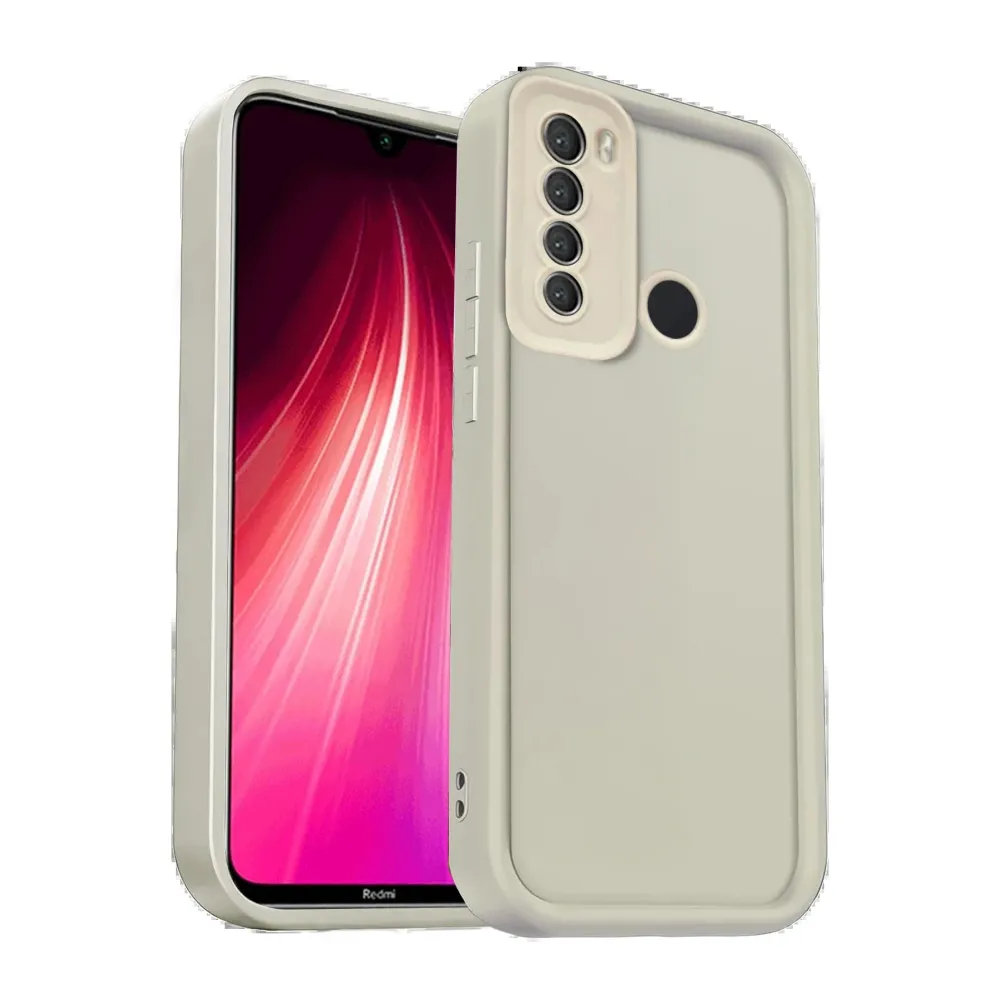 Newface Xiaomi Redmi Note 8 Kılıf Viera Silikon - Krem