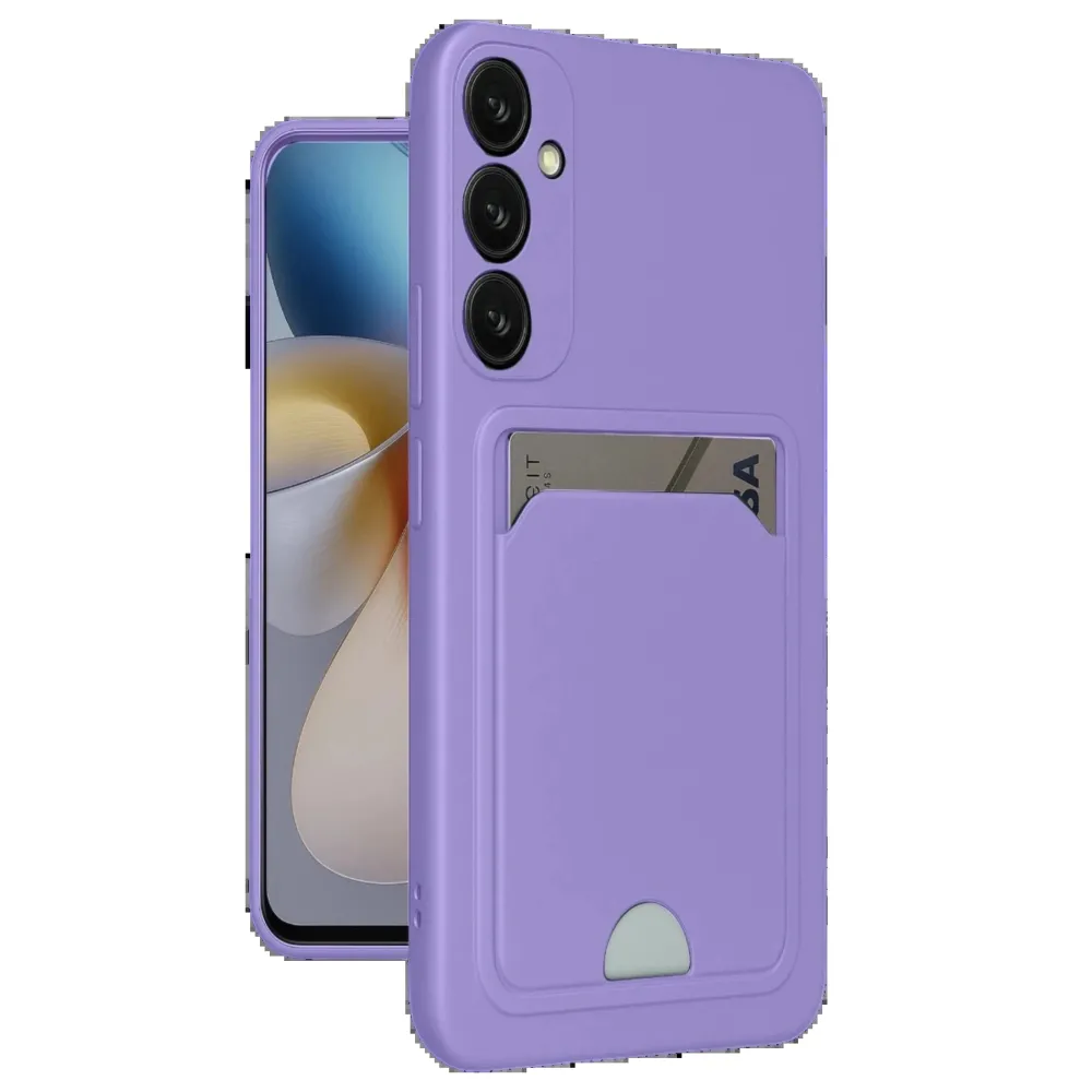 Newface Samsung Galaxy A16 5G Kılıf Kelvin Kartvizitli Silikon - Lila