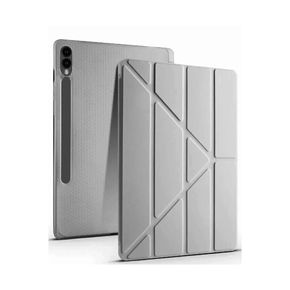 Newface Samsung Galaxy X610 Tab S9 FE Plus 12.4 Kılıf Kalemlikli Mars Tablet Kılıfı - Koyu Gri