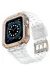 Newface Apple Watch 42mm KR401 Silikon Kordon - Beyaz-Rose
