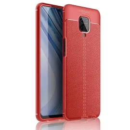 Newface Xiaomi Redmi Note 9 Pro Kılıf Auto Focus Kapak - Kırmızı