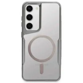 Newface Samsung Galaxy S23 Kılıf Boyi Magsafe Silikon Kapak - Gümüş
