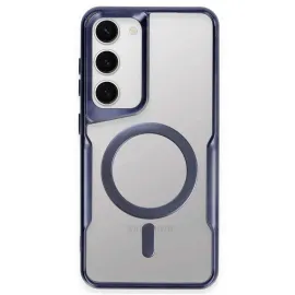 Newface Samsung Galaxy S23 Kılıf Boyi Magsafe Silikon Kapak - Lacivert