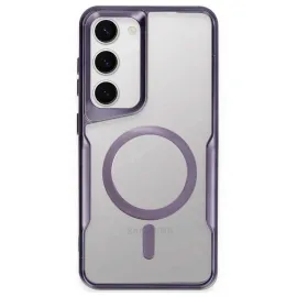 Newface Samsung Galaxy S23 Kılıf Boyi Magsafe Silikon Kapak - Derin Mor