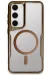 Newface Samsung Galaxy S23 Kılıf Boyi Magsafe Silikon Kapak - Kahverengi