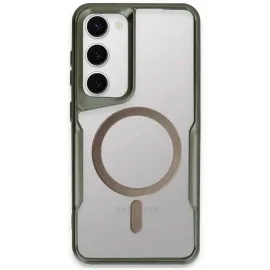 Newface Samsung Galaxy S23 Kılıf Boyi Magsafe Silikon Kapak - Yeşil