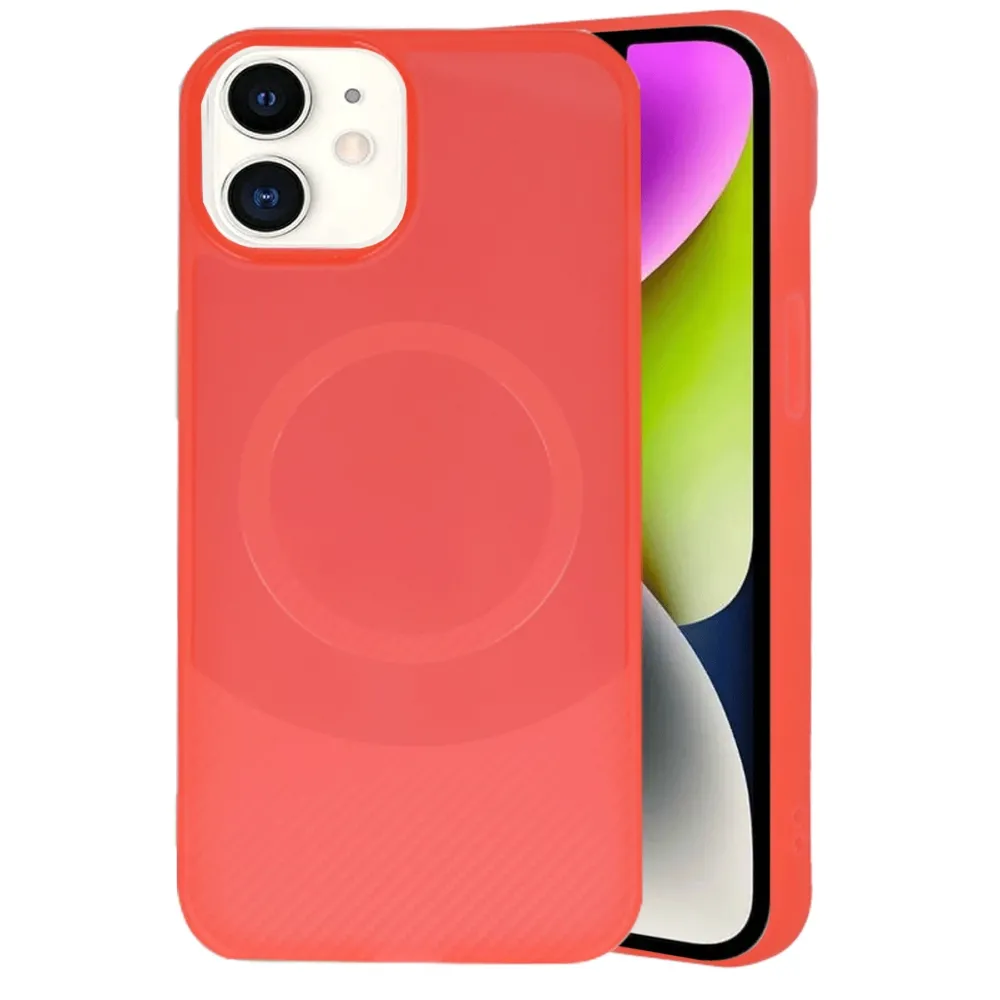 Newface Iphone 11 Kılıf Maya Karbon Kapak - Kırmızı