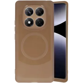 Newface Xiaomi Redmi Note 14 Pro 4G Kılıf Maya Karbon Kapak - Kahverengi