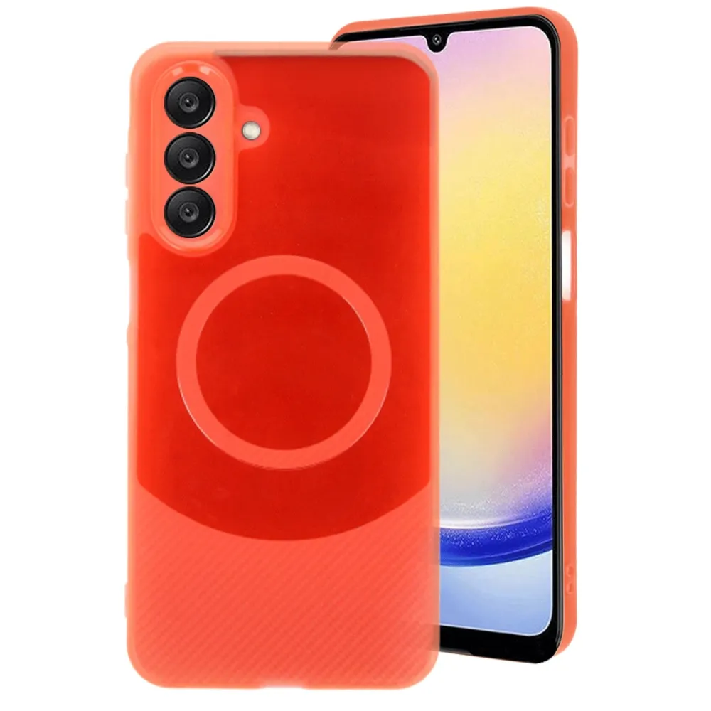 Newface Samsung A26 Kılıf Maya Karbon Kapak - Kırmızı