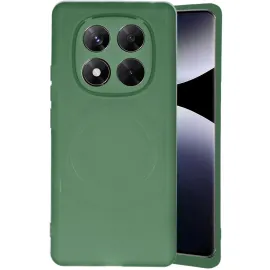 Newface Xiaomi Redmi Note 14 Pro 5G Kılıf Maya Karbon Kapak - Koyu Yeşil