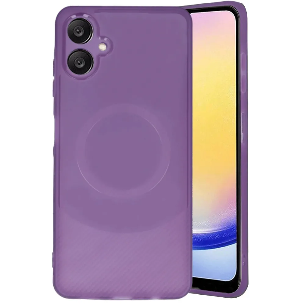 Newface Samsung A06 Kılıf Maya Karbon Kapak - Mürdüm