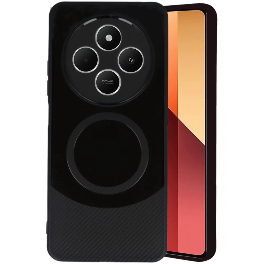 Newface Xiaomi Redmi 14C Kılıf Maya Karbon Kapak - Siyah