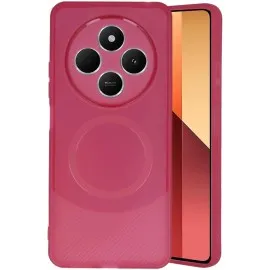 Newface Xiaomi Redmi 14C Kılıf Maya Karbon Kapak - Bordo