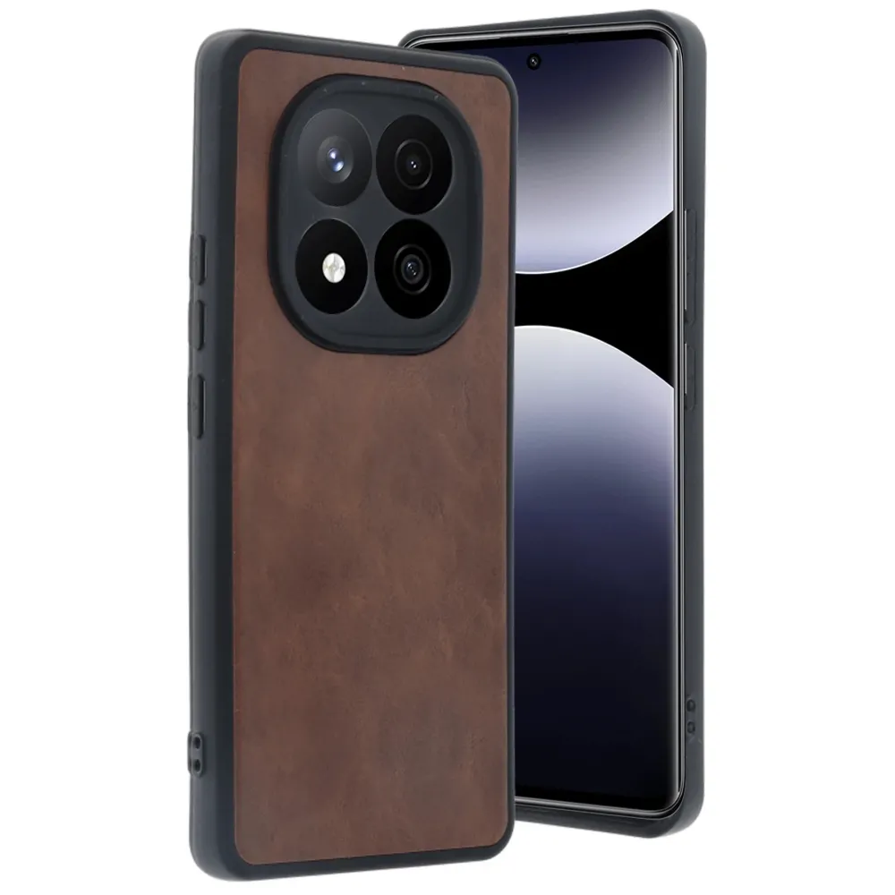 Newface Xiaomi Redmi Note 14 Pro 4G Kılıf Aras Deri Kapak - Taba