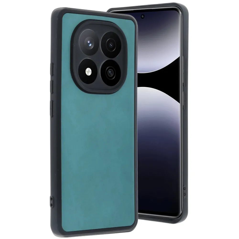 Newface Xiaomi Redmi Note 14 Pro 4G Kılıf Aras Deri Kapak - Açık Yeşil