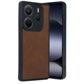 Newface Xiaomi Redmi Note 14 4G Kılıf Aras Deri Kapak - Taba