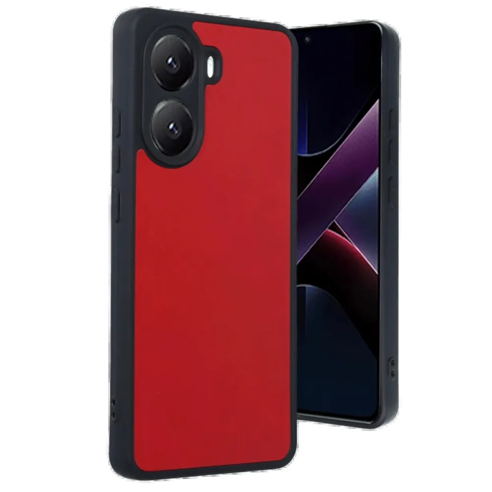 Newface Xiaomi Poco X7 Pro Kılıf Aras Deri Kapak - Kırmızı