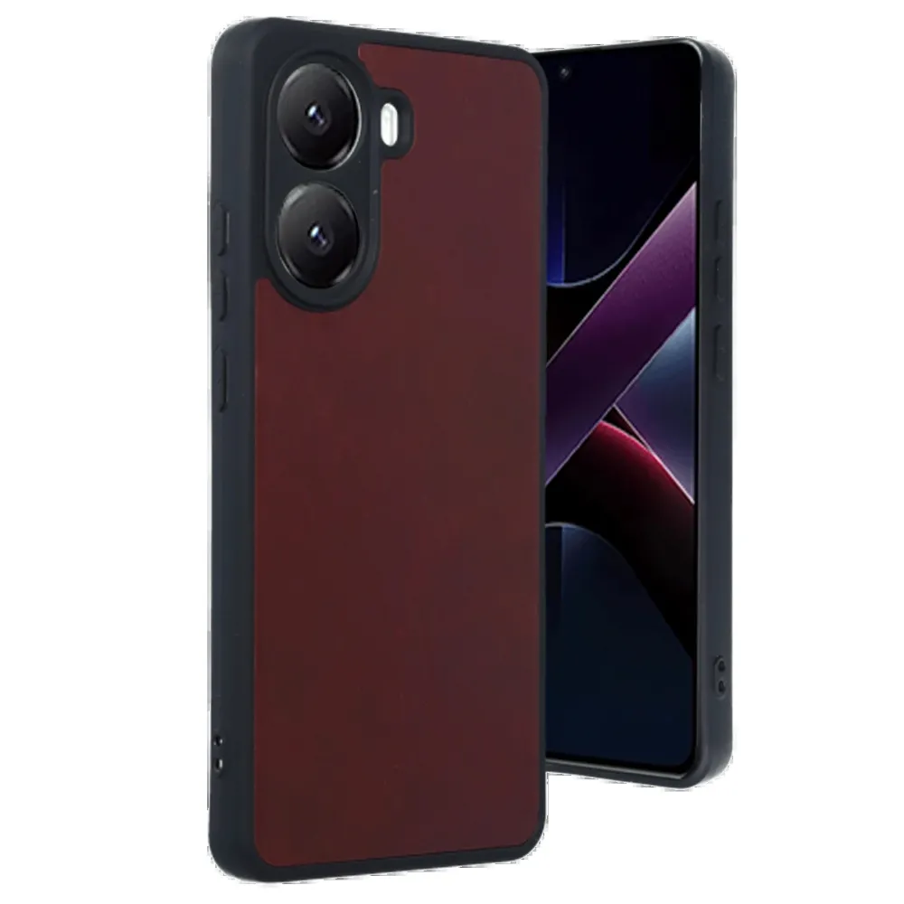 Newface Xiaomi Poco X7 Pro Kılıf Aras Deri Kapak - Bordo