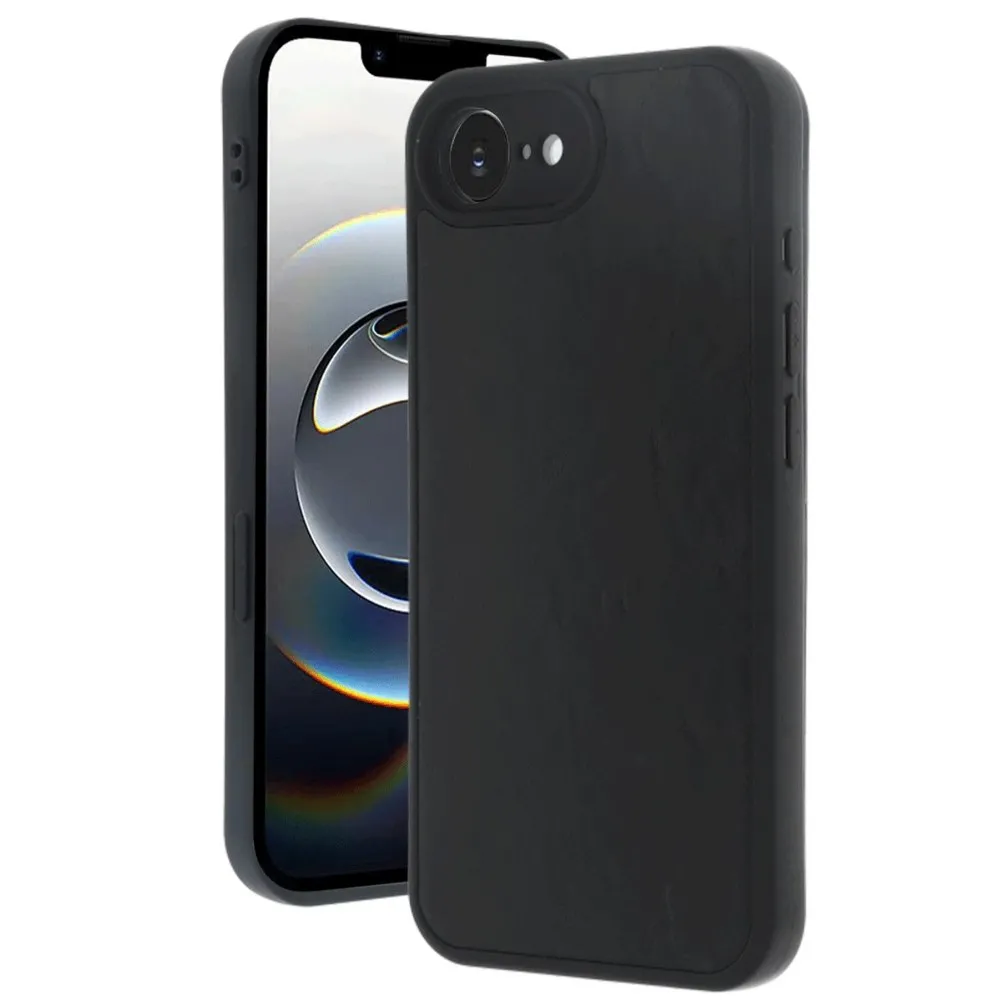 Newface Iphone 16E Kılıf Aras Deri Kapak - Siyah