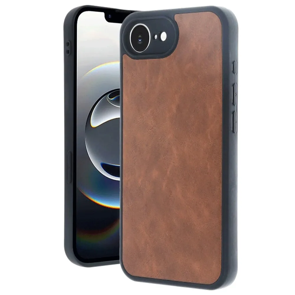 Newface Iphone 16E Kılıf Aras Deri Kapak - Taba