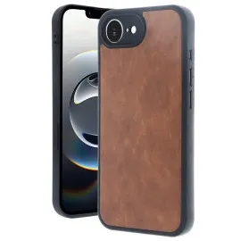 Newface Iphone 16E Kılıf Aras Deri Kapak - Taba