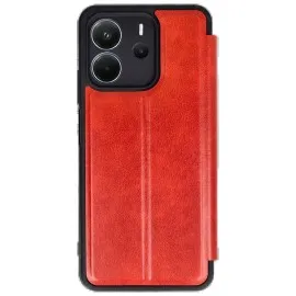 Newface Xiaomi Redmi Note 14 4G Kılıf Flip Cover - Kırmızı