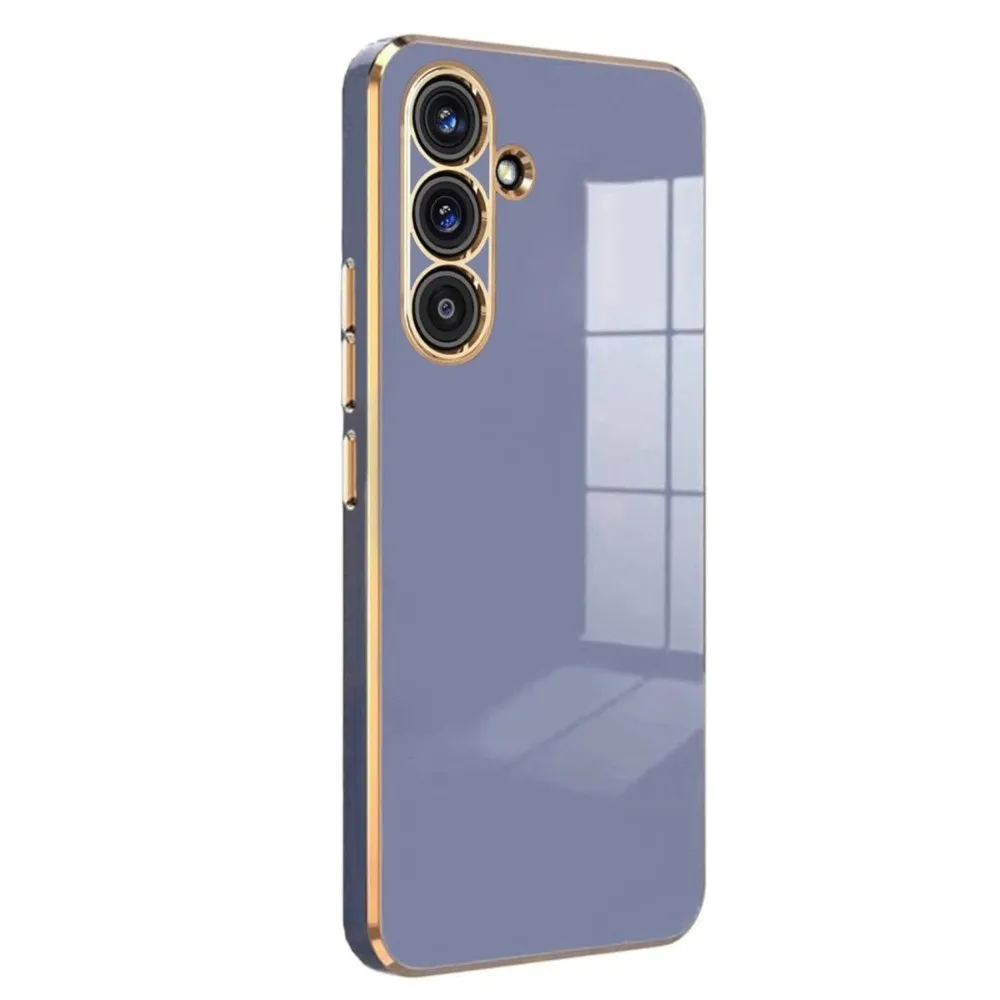 Newface Samsung Galaxy A24 4G Kılıf Volet Silikon - Mavi