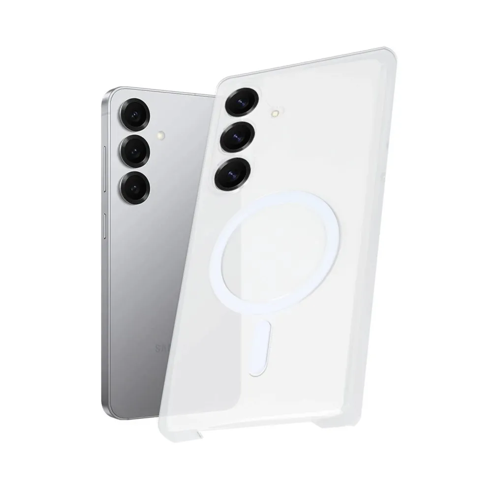 Newface Samsung Galaxy S25 Plus Kılıf Pc Zara Magsafe Şeffaf Kılıf - Şeffaf