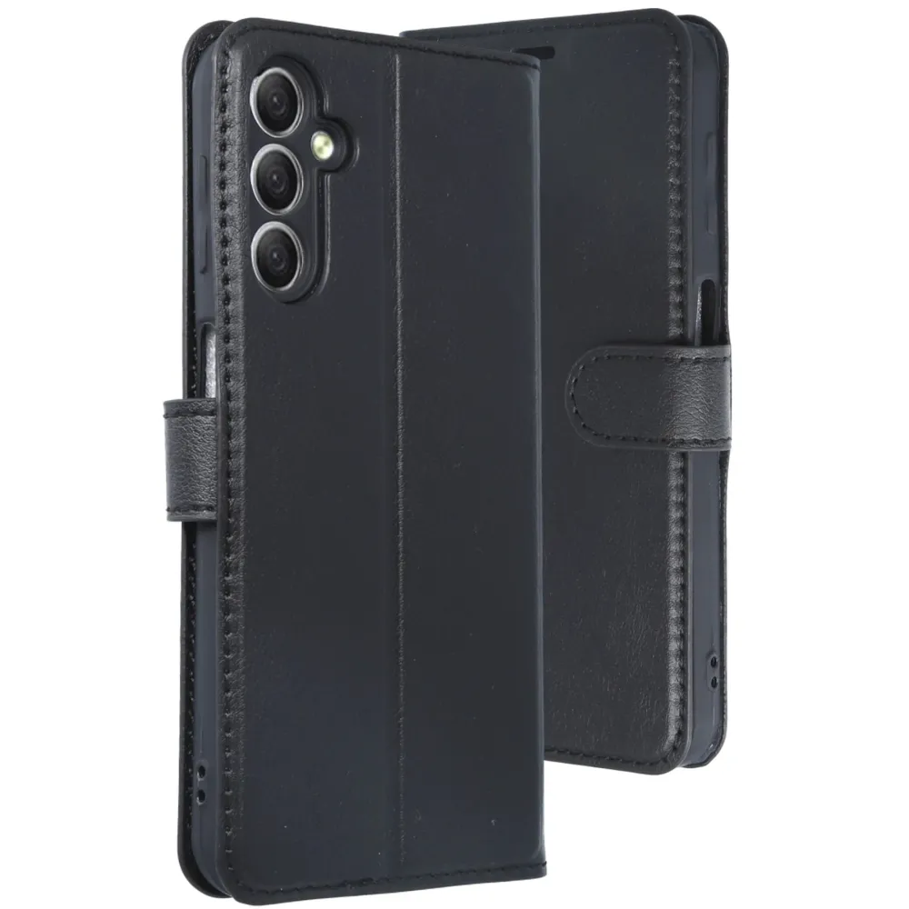 Newface Samsung Galaxy A24 4G Kılıf Trend S Plus Kapaklı Kılıf - Siyah