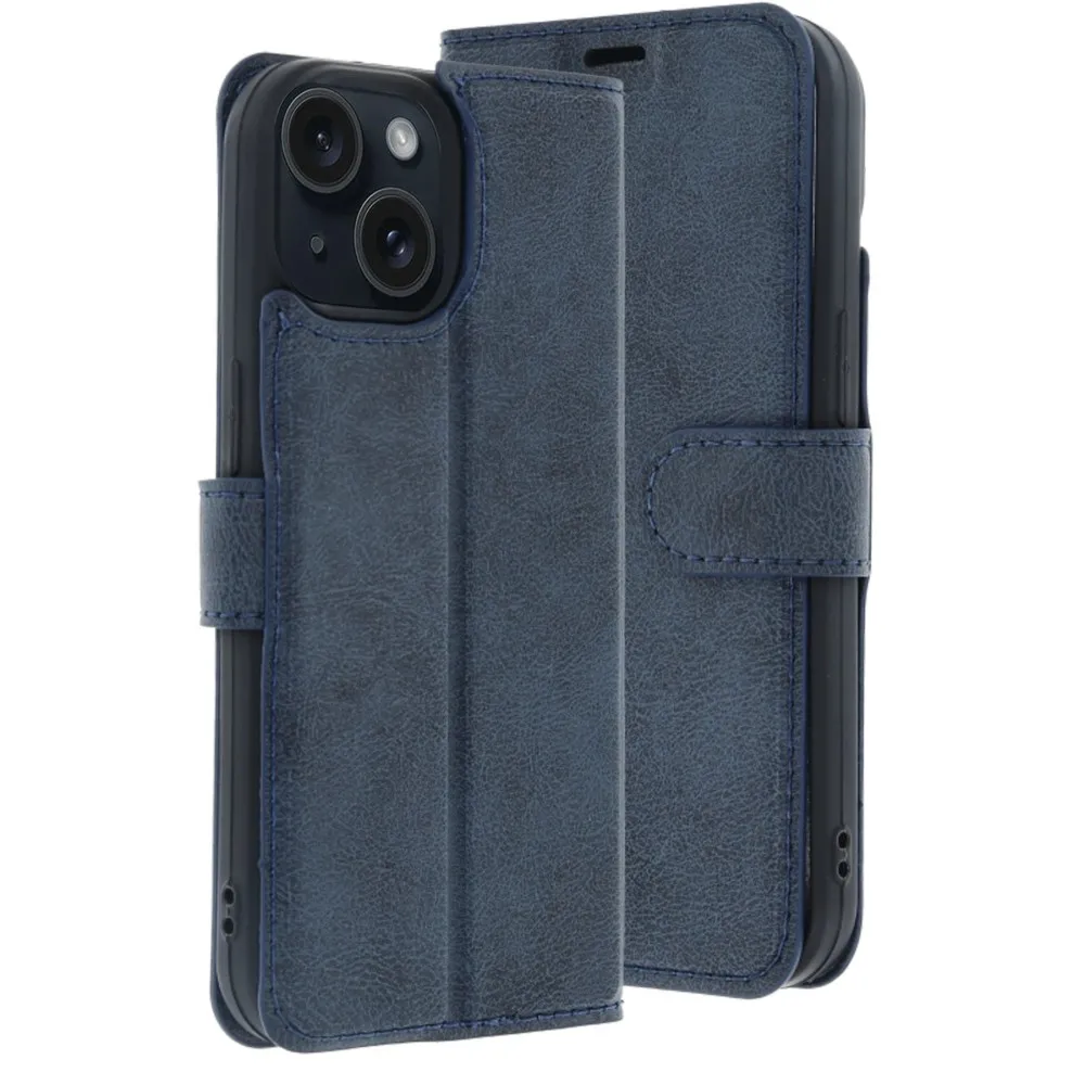 Newface Apple iPhone 15 Trend S Plus Kapaklı Kılıf - Lacivert