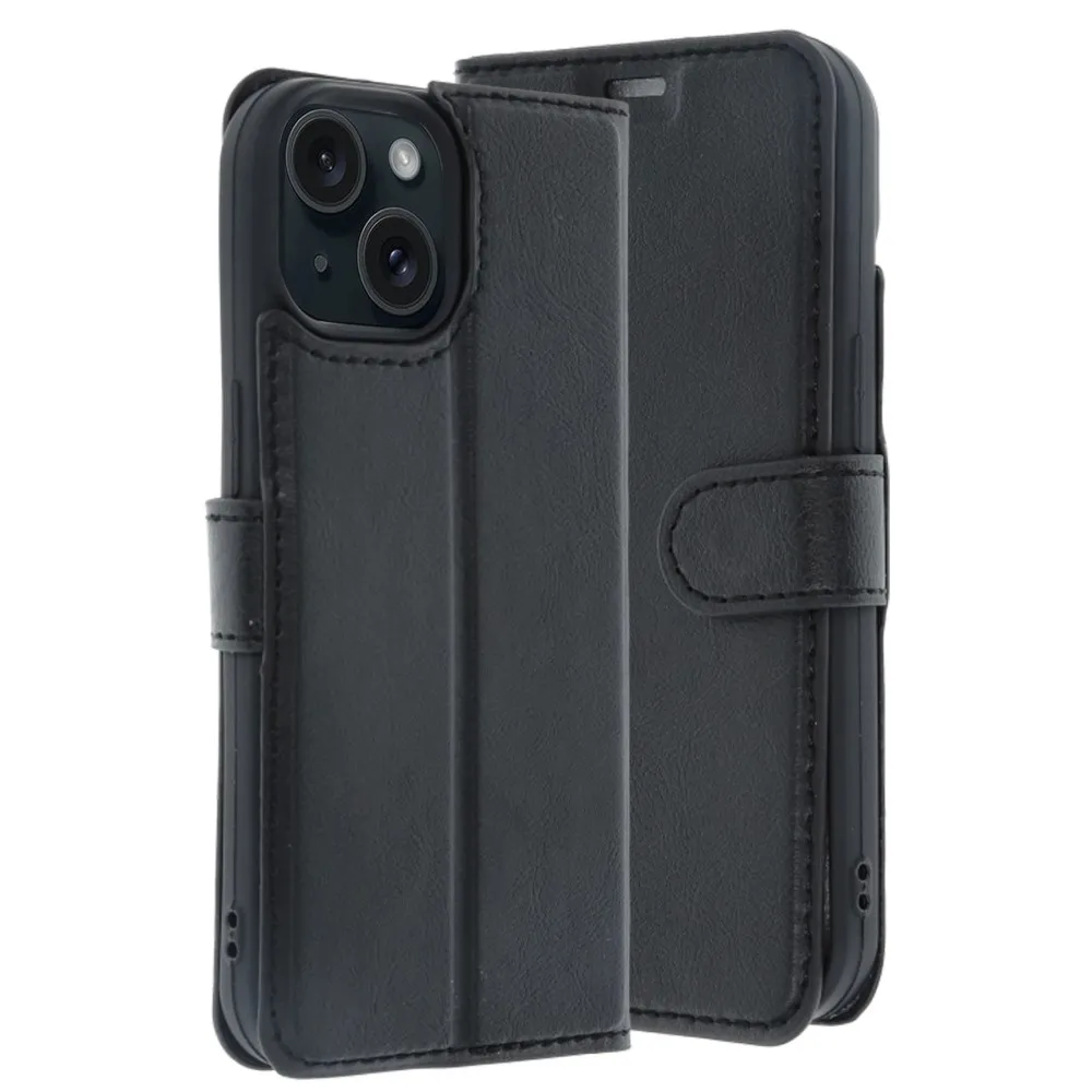 Newface Apple Iphone 15 Trend S Plus Kapaklı Kılıf - Siyah