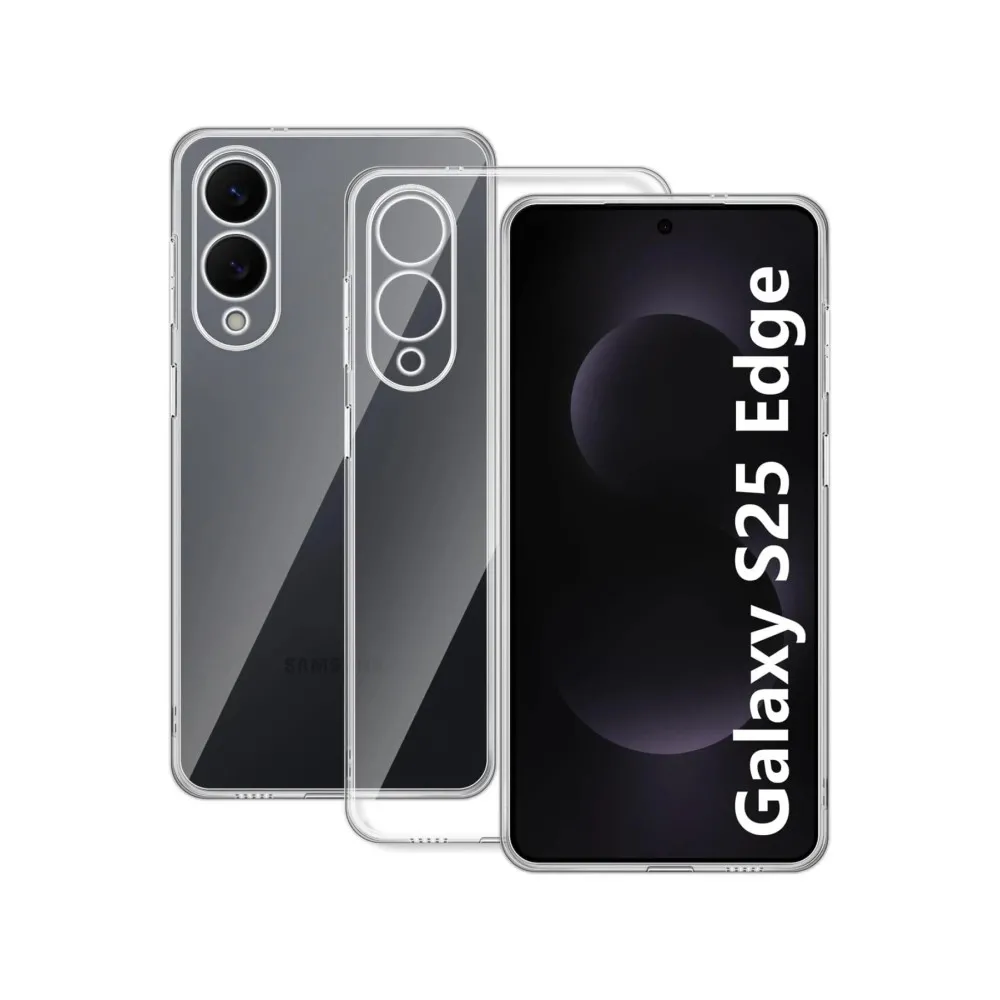 Newface Samsung Galaxy S25 Edge Kılıf Lüx Şeffaf Silikon