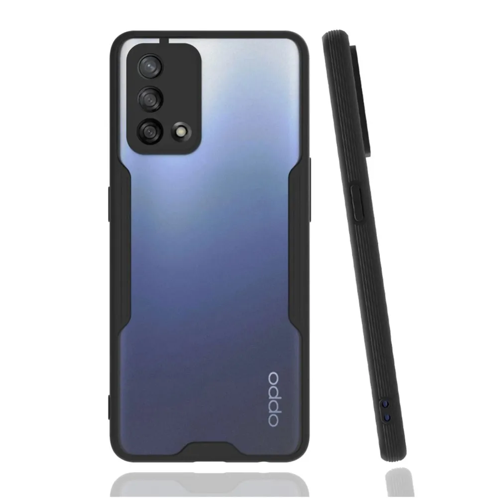 Newface Oppo A74 4G Kılıf Platin Silikon - Siyah