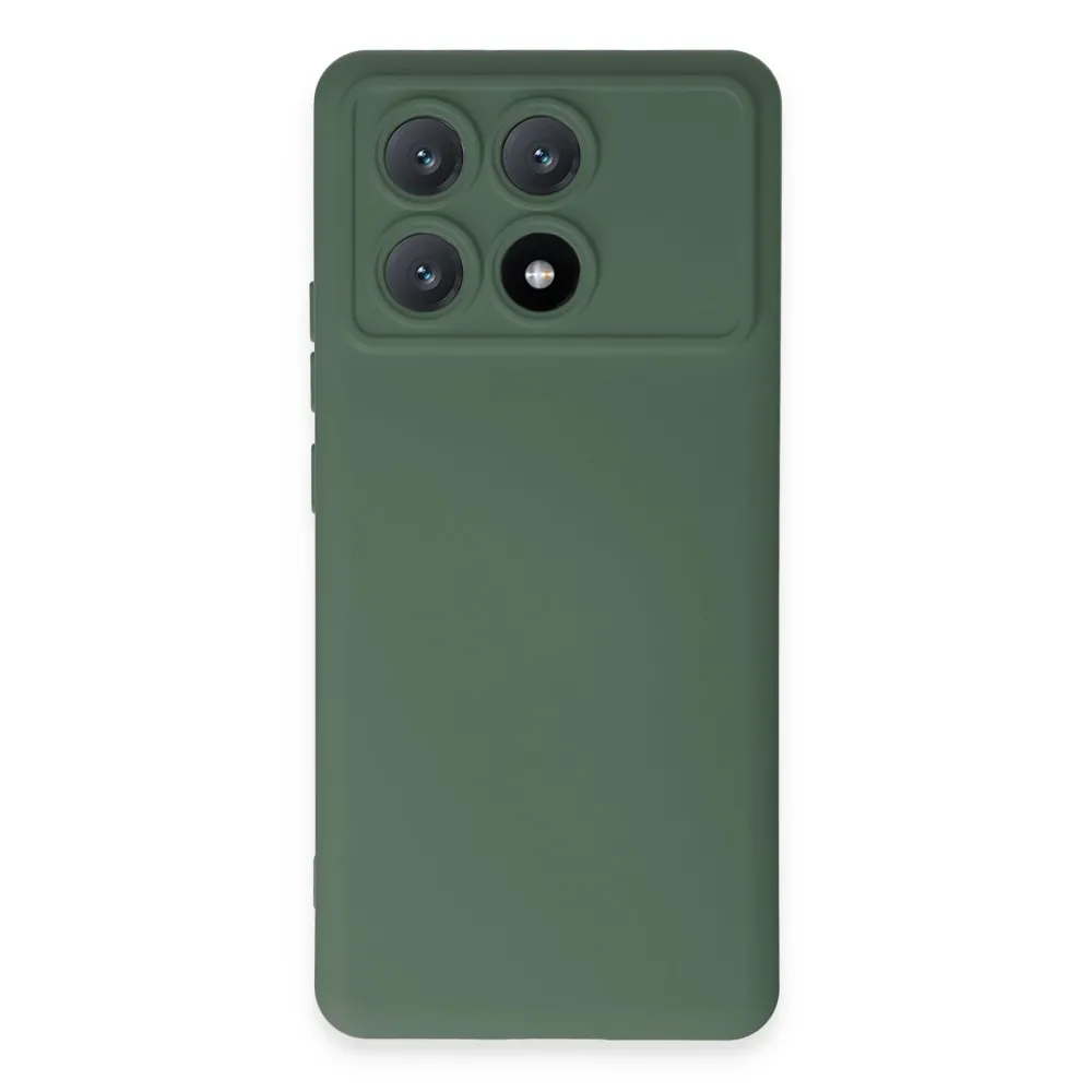 Newface Xiaomi Poco X6 Pro Kılıf Nano Içi Kadife Silikon - Koyu Yeşil
