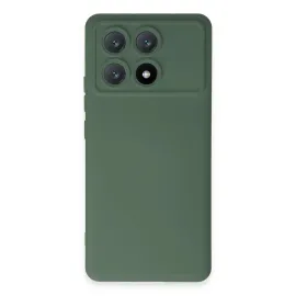 Newface Xiaomi Poco X6 Pro Kılıf Nano Içi Kadife Silikon - Koyu Yeşil