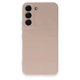 Newface Samsung Galaxy S22 Kılıf Nano Içi Kadife Silikon - Pudra