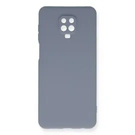 Newface Xiaomi Redmi Note 9 Pro Kılıf Nano içi Kadife Silikon - Gri