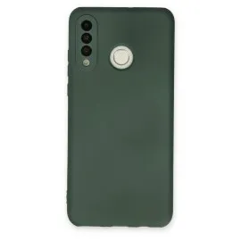 Newface Huawei P30 Lite Kılıf Nano içi Kadife Silikon - Koyu Yeşil