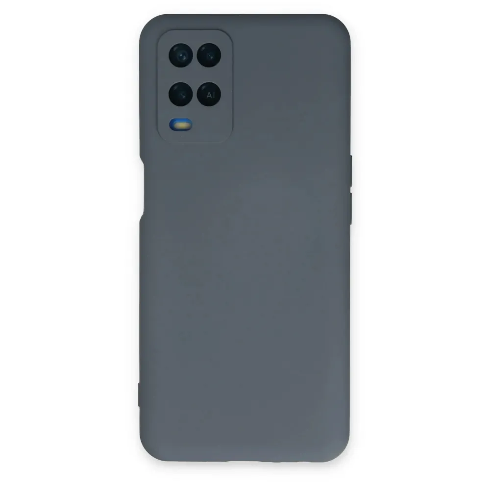 Newface Oppo A54 4G Kılıf Nano Içi Kadife Silikon - Gri