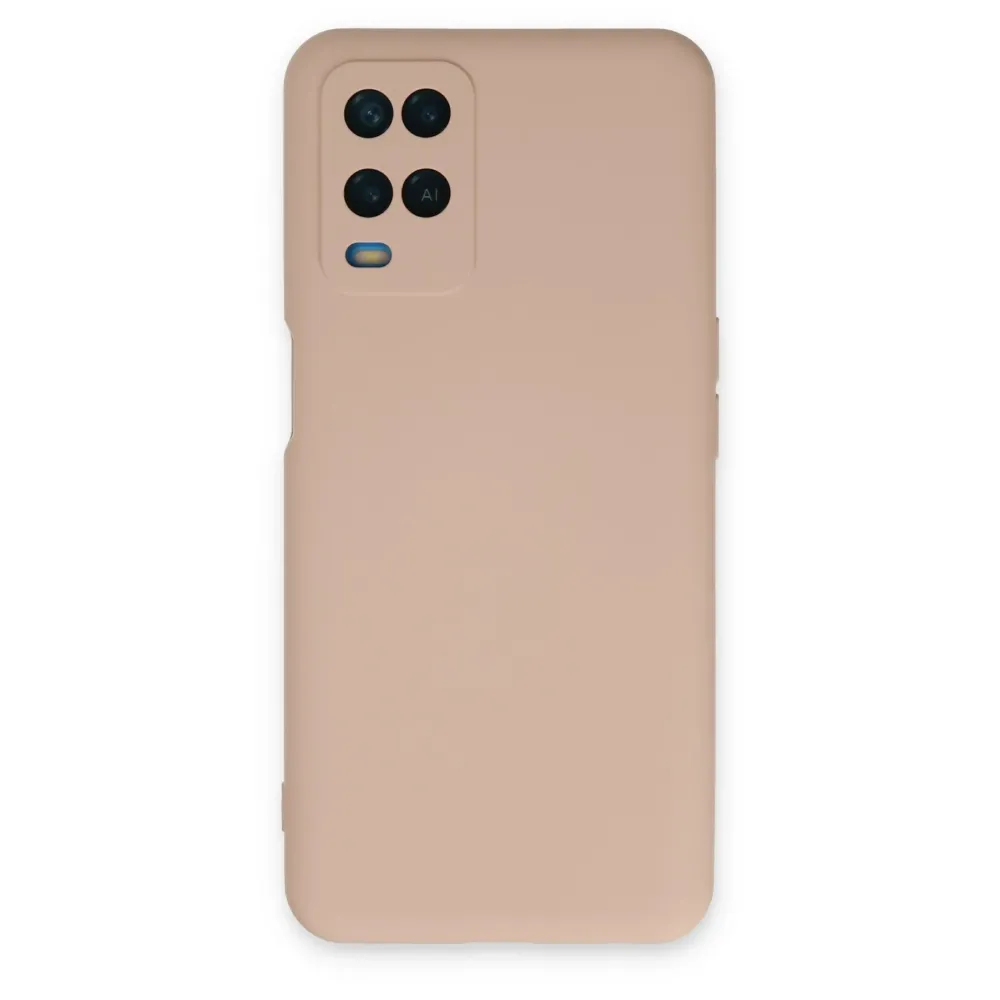 Newface Oppo A54 4G Kılıf Nano Içi Kadife Silikon - Pudra
