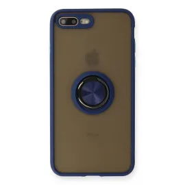 Newface Iphone 7 Plus Kılıf Montreal Yüzüklü Silikon Kapak - Lacivert