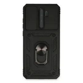 Newface Xiaomi Redmi Note 8 Pro Kılıf Pars Lens Yüzüklü Silikon - Siyah