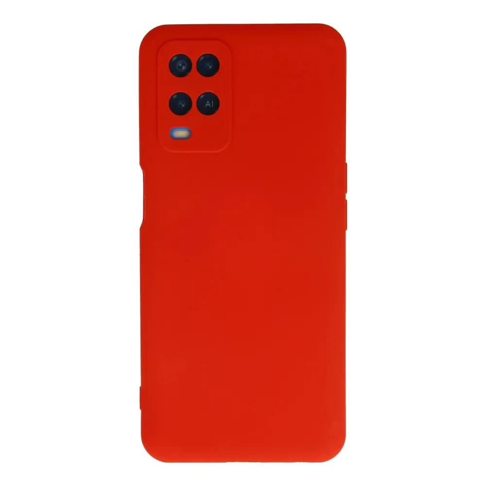 Newface Oppo A54 4G Kılıf Nano Içi Kadife Silikon - Kırmızı