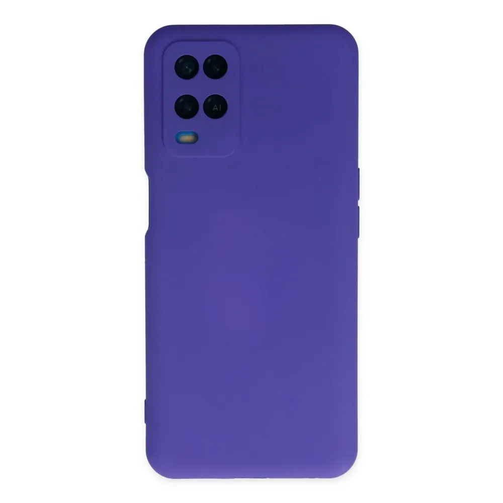 Newface Oppo A54 4G Kılıf Nano Içi Kadife Silikon - Mor