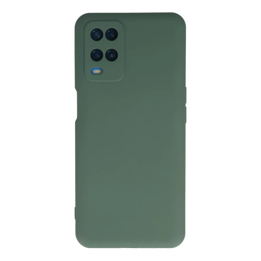 Newface Oppo A54 4G Kılıf Nano Içi Kadife Silikon - Koyu Yeşil