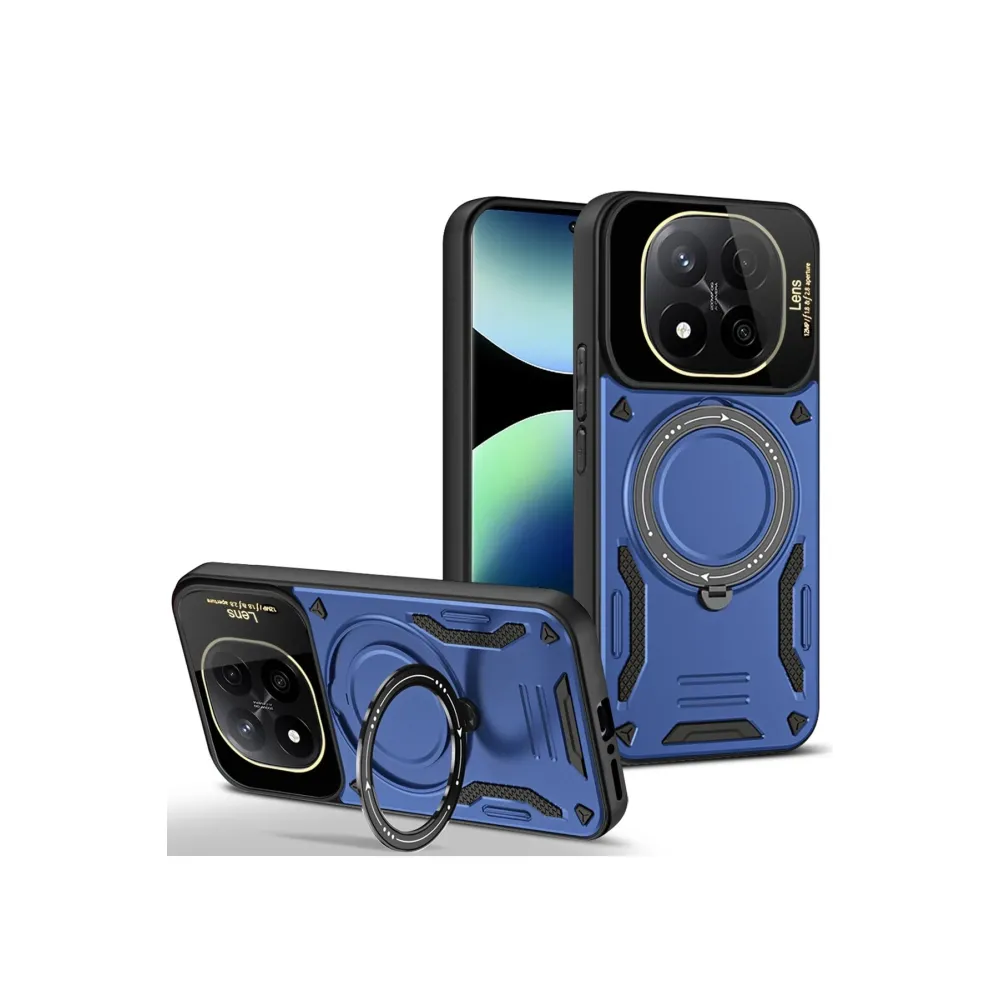 Newface Xiaomi Redmi Note 14 Pro 4G Kılıf Joy Lens Standlı Kapak - Lacivert