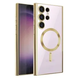 Newface Samsung Galaxy S25 Ultra Kılıf Kross Magneticsafe Kapak - Gold