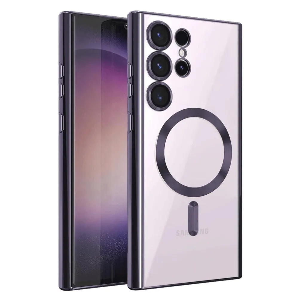 Newface Samsung Galaxy S25 Ultra Kılıf Kross Magneticsafe Kapak - Mor