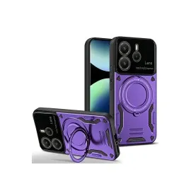 Newface Xiaomi Redmi Note 14 4G Kılıf Joy Lens Standlı Kapak - Mor